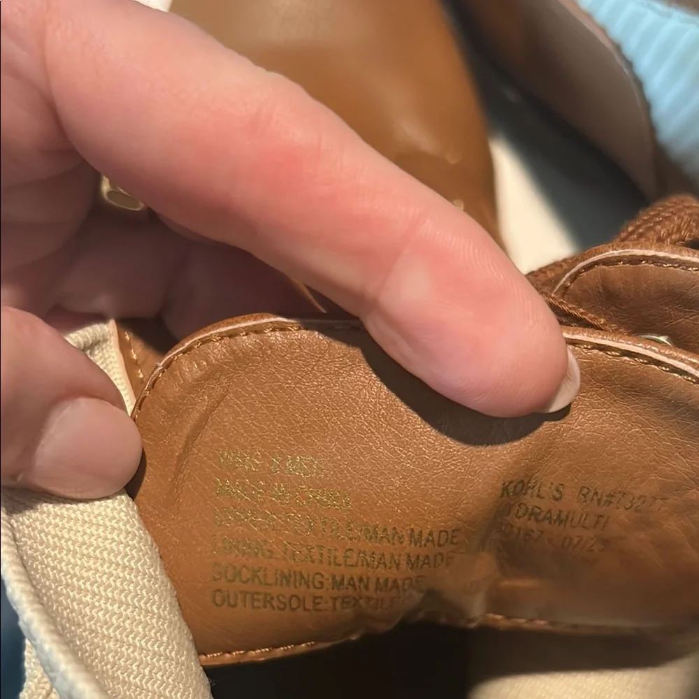 SO Tan and Cream Lace Up Boots with Chunky Sole - Picture 8 of 9